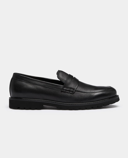 Black Rico Leather Loafer