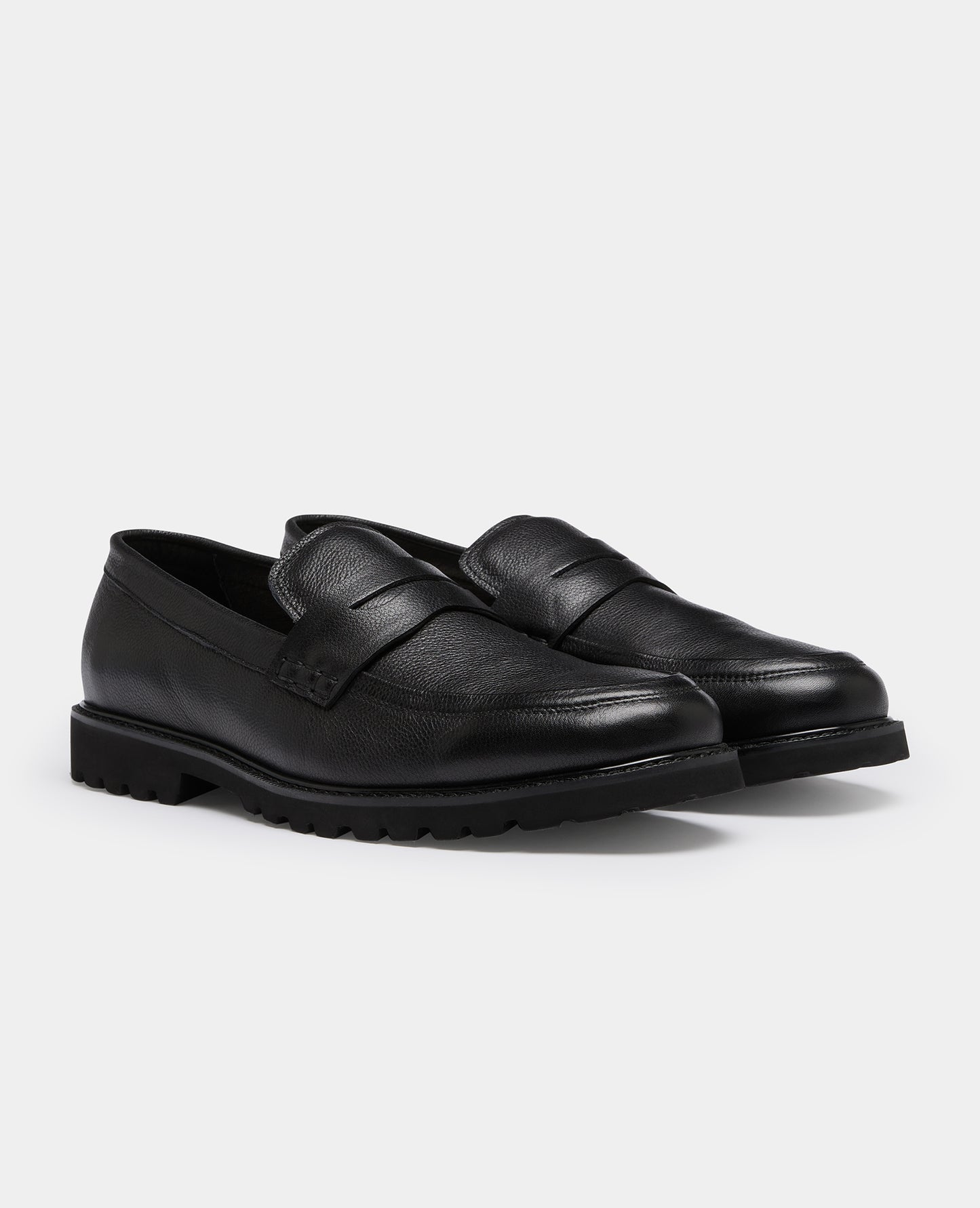Black Rico Leather Loafer