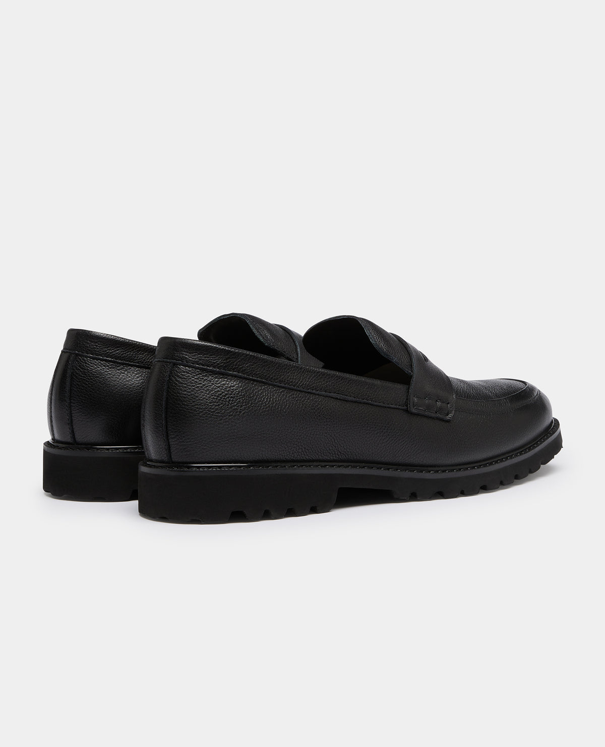 Black Rico Leather Loafer