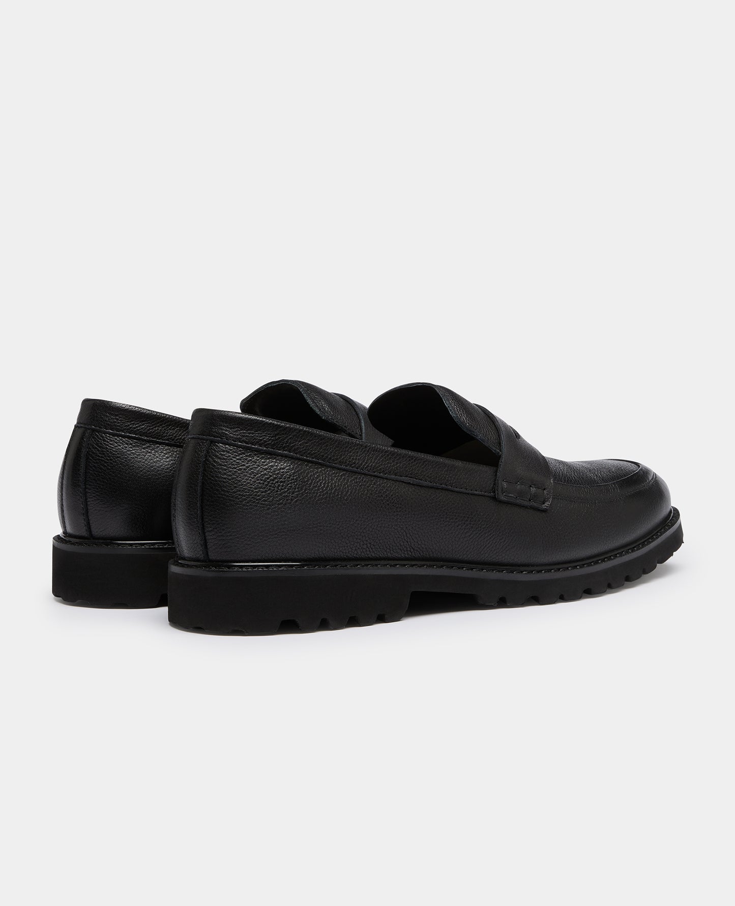 Black Rico Leather Loafer