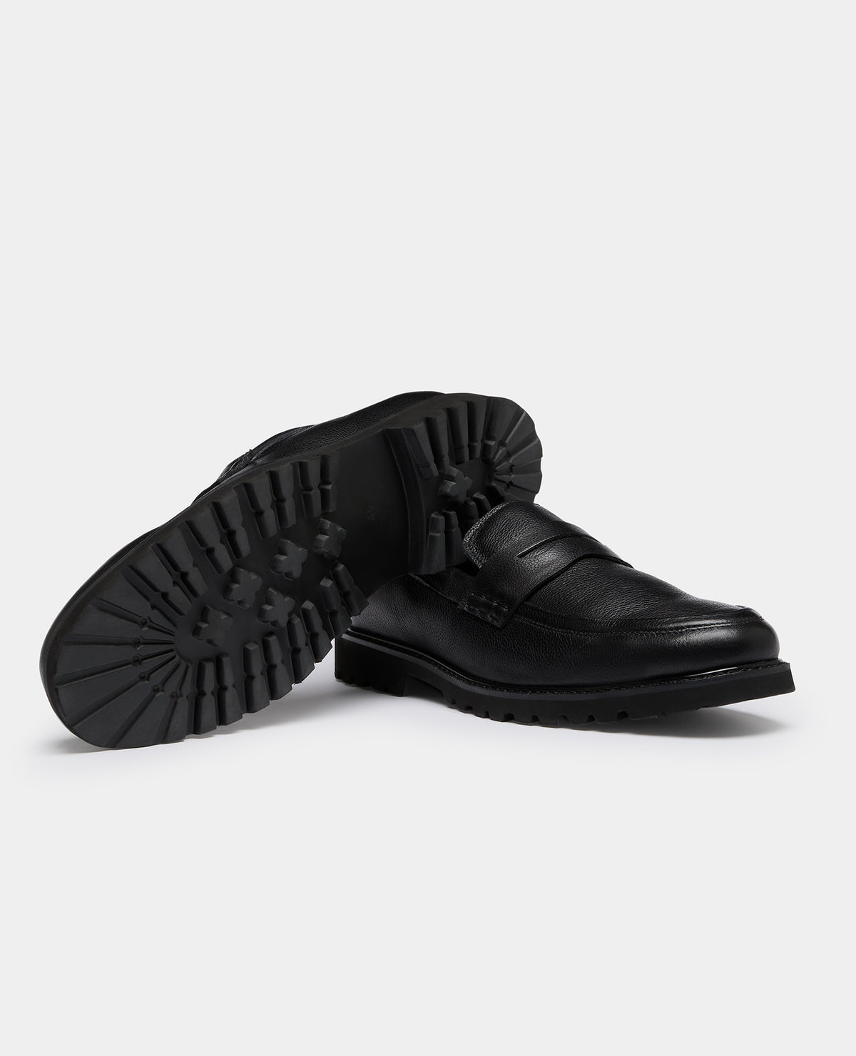 Black Rico Leather Loafer
