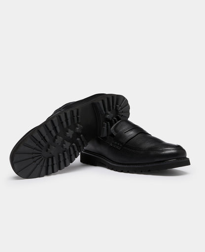 Black Rico Leather Loafer