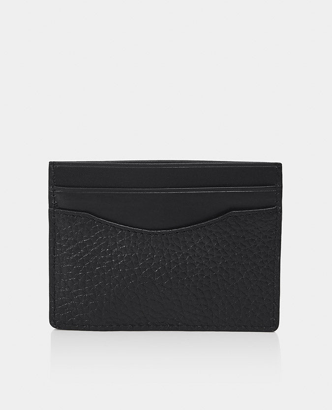 black Leather Card Holder