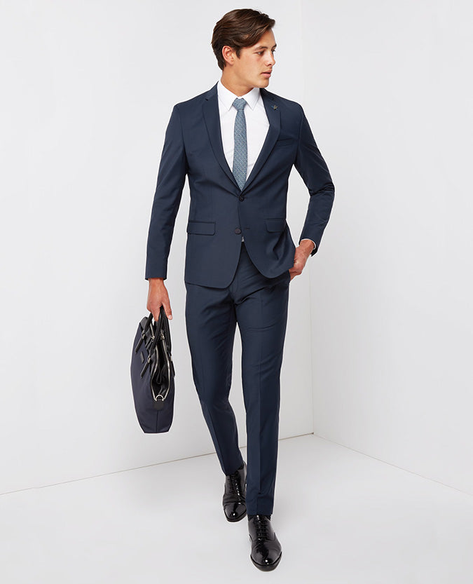 Leather-Trimmed Briefcase