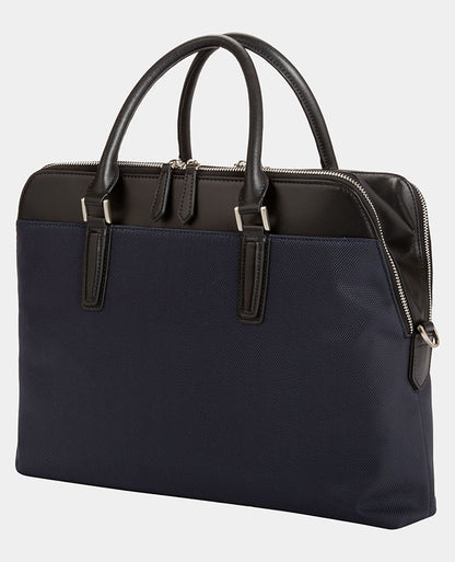 Leather-Trimmed Briefcase