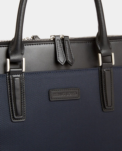 Leather-Trimmed Briefcase